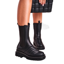 Joia Botas altas de mujer Jodhpur botas Massive Platform Black Evelina negro