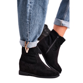FG1 Botines Mujer Ante Negro Vanya