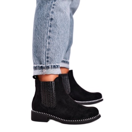 Botines Mujer Jodhpur Boots Suede Black Meagan negro
