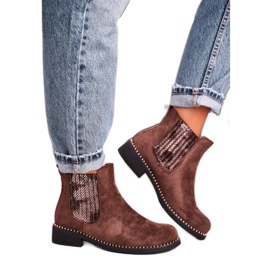 Botines Mujer Jodhpur Boots Suede Brown Meagan marrón