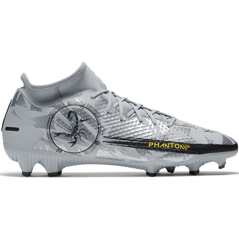 Zapatos de fútbol Nike Phantom Gt Scorpion Academy Dynamic Fit FG / MG DA2266 001 gris-plata plata