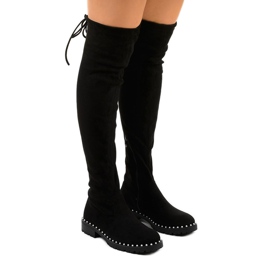 Botas planas negras con caña larga Cozysand negro
