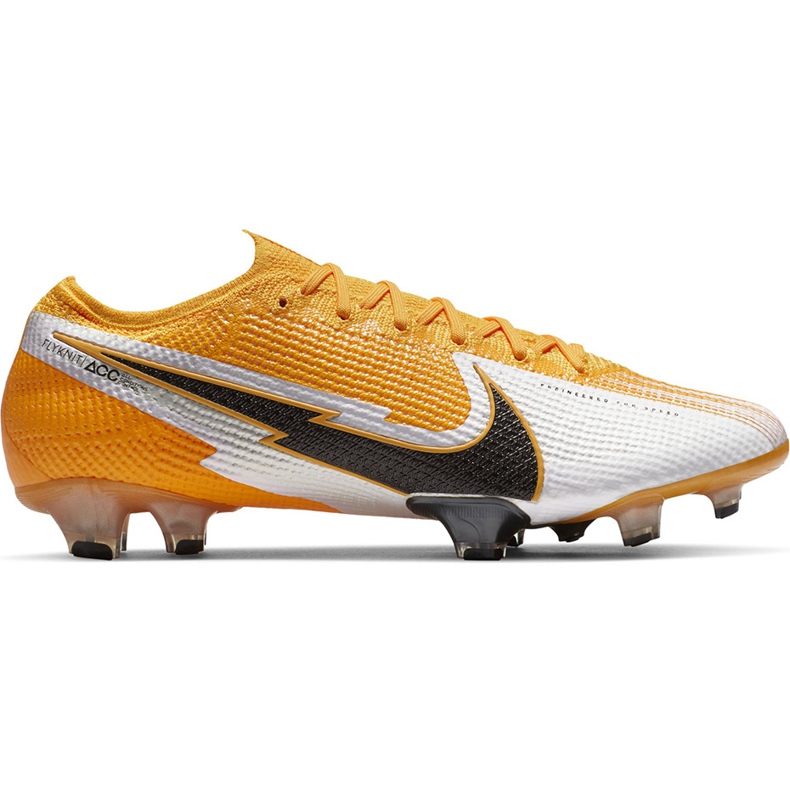 Calzado de fútbol Nike Mercurial Vapor 13 Elite Fg AQ4176 801 amarillo, negro, blanco amarillo