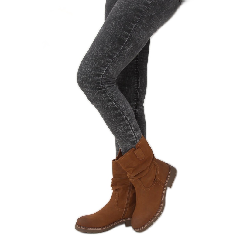 Camel 6981 Botas de mujer Camel marrón amarillo