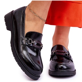 S.Barski Mocasines Mocasines Lacados Con Adorno Maura Negro 4