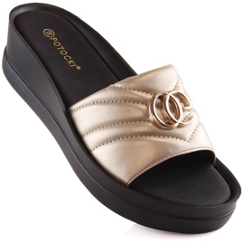 Zapatillas cuña Potocki W YQ21001 WOL159B dorado 1