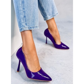 Zapatos de tacón alto lacados Anika Morado para mujer violeta 3