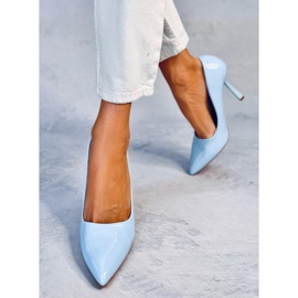 Zapatos de tacón alto lacados Anika Azul para mujer 4