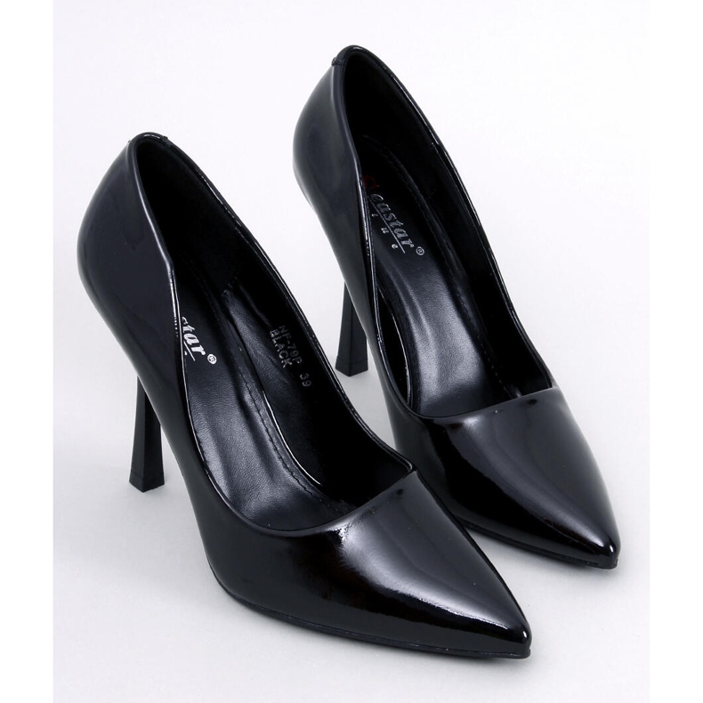 Anika Zapatos de salón de mujer lacados en negro 1