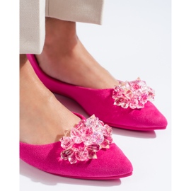 Bailarinas de mujer fucsia con cristales Shelovet rosado 3