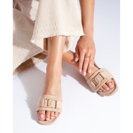 Babucha mujer Shelovet ante beige 2