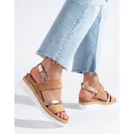 Sandalias mujer cuña Shelovet marrones marrón 2