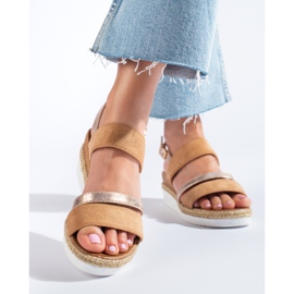 Sandalias mujer cuña Shelovet marrones marrón 1