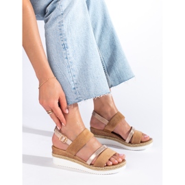 Sandalias mujer cuña Shelovet marrones marrón 3