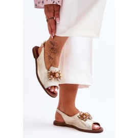Sandalias Planas Nicole 2805/064 Oro dorado 3