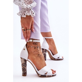 Sandalias Tacón Piel Maciejka 06081-11 Blanco 3