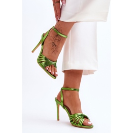 Sandalias de mujer My Darling de tacón alto de color verde 3