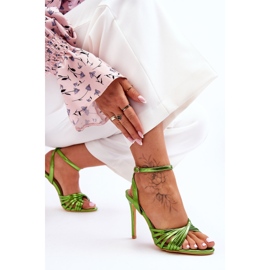 Sandalias de mujer My Darling de tacón alto de color verde 6