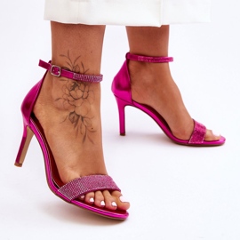 Sandalias Mujer Tacón Alto Fucsia Perfecto rosado 4