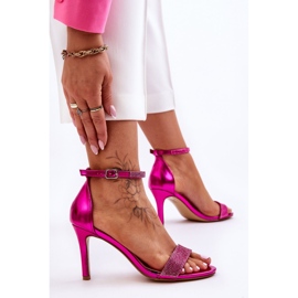 Sandalias Mujer Tacón Alto Fucsia Perfecto rosado 6