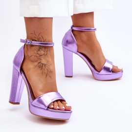 Sandalias de tacón alto Mandy púrpura violeta 2