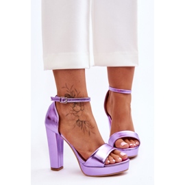 Sandalias de tacón alto Mandy púrpura violeta 1