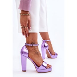 Sandalias de tacón alto Mandy púrpura violeta 4