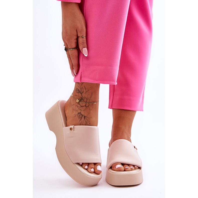 Zapatillas Mujer Plataforma Beige Carmela 2