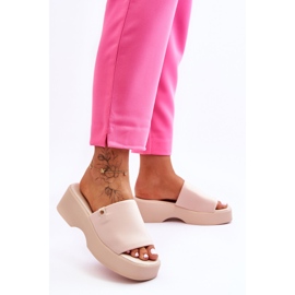 Zapatillas Mujer Plataforma Beige Carmela 3
