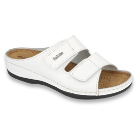 Chanclas de cuero para mujeres inblu 158d107 blanco 1 Chanclas de cuero para mujeres inblu 158d107 blanco 1
