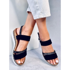 Sandalias de cuña de Frazier Black negro 3