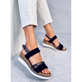 Sandalias de cuña de Frazier Black negro 2