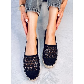 Alpargatas caladas de Terian Black negro 4