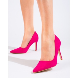 Goodin Stilettos Fucsia Con Ante rosado 2