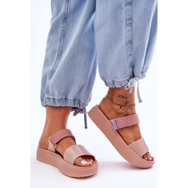 ZAXY Pantuflas veganas con velcro HH285284 Nude rosado 1