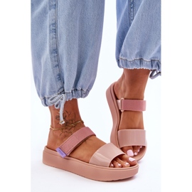 ZAXY Pantuflas veganas con velcro HH285284 Nude rosado 4