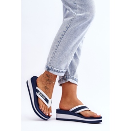 Chanclas Mujer Cuña Big Star HH274A094 Azul Marino 5