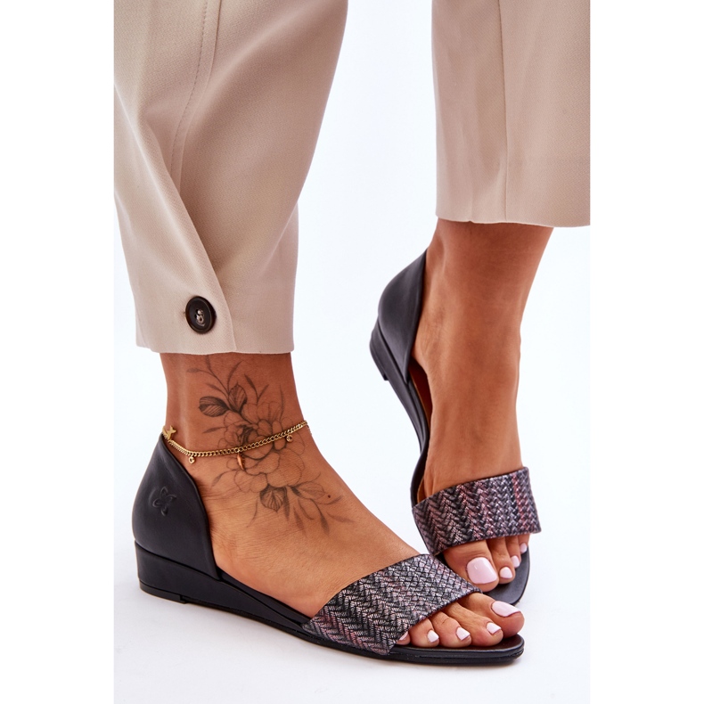 Sandalias Cuero Maciejka 1971-65 Negro 1