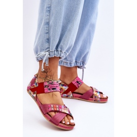 Sandalias De Cuero Con Vira Maciejka 03375-44 Rosa rosado 5