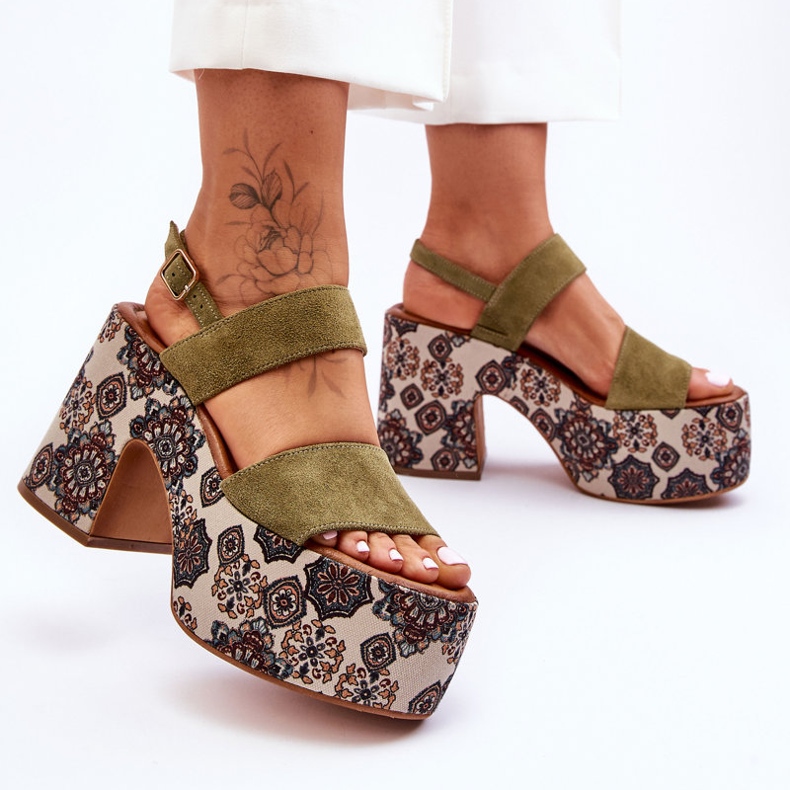 Sandalias Tacón Cuero Maciejka 06089-24 Verde 1 Sandalias Tacón Cuero Maciejka 06089-24 Verde 1