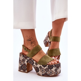 Sandalias Tacón Cuero Maciejka 06089-24 Verde 2 Sandalias Tacón Cuero Maciejka 06089-24 Verde 2