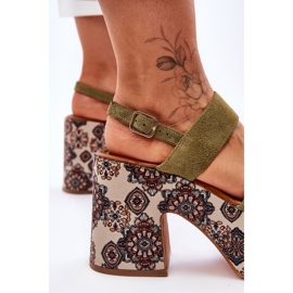 Sandalias Tacón Cuero Maciejka 06089-24 Verde 4