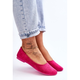 Bailarina Mujer Ante Fucsia Lasota rosado 3
