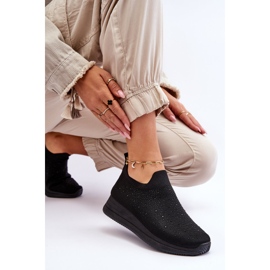 WR1 Zapatillas De Mujer Sin Cordones Con Strass Negro Gianni 9