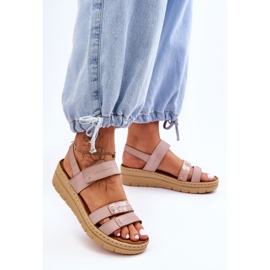 Vinceza Sandalias Mujer Piel Con Velcro Rosa Fresh Look rosado 4