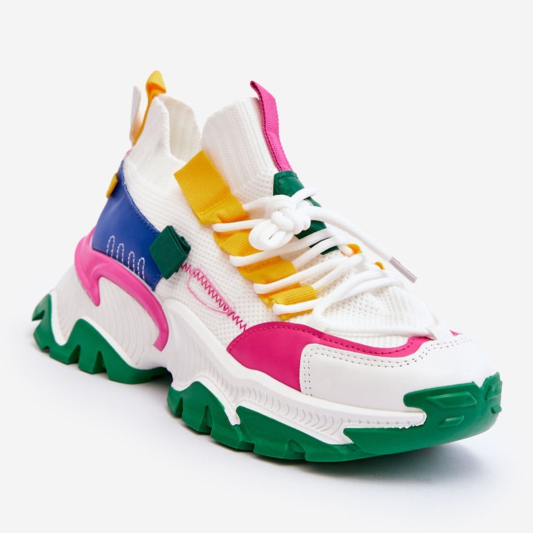 PS1 Zapatillas Mujer Slip-on Sock Blanco-Verde Keaton 1