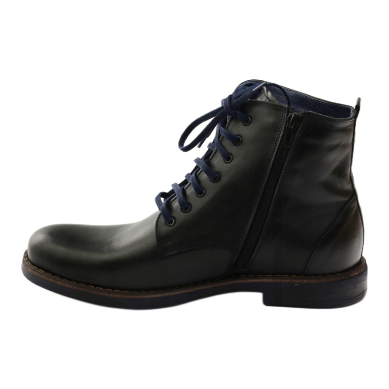 Botas negras con cremallera Nikopol 660 negro azul marino 2
