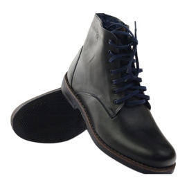 Botas negras con cremallera Nikopol 660 negro azul marino 3