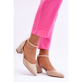 Zapatos Tacón Ante Beige Promise 2