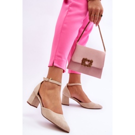 Zapatos Tacón Ante Beige Promise 4